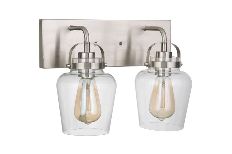 Trystan 2 Light 14" Vanity in Brushed Polished Nickel