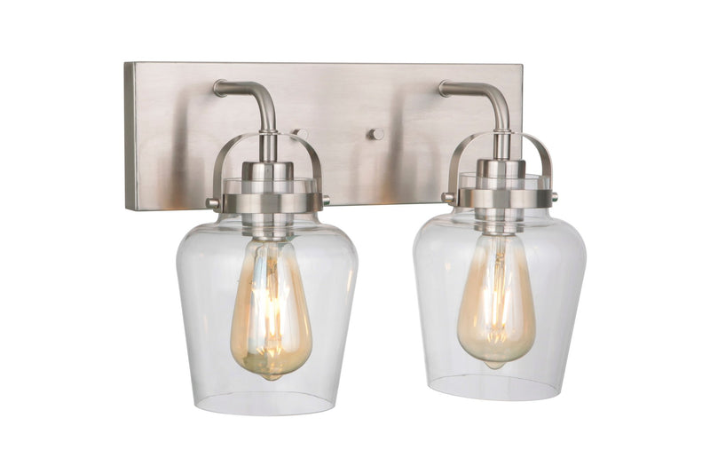 Trystan 2 Light 14" Vanity in Brushed Polished Nickel