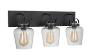 Trystan 3 Light 22" Vanity in Flat Black