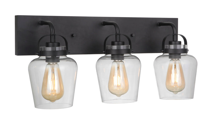 Trystan 3 Light 22" Vanity in Flat Black