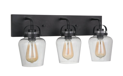 Trystan 3 Light 22" Vanity in Flat Black