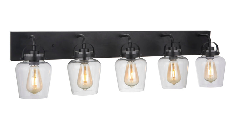 Trystan 5 Light 38" Vanity in Flat Black