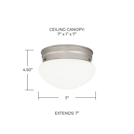 Scott 7" Flush Mount in Matte Nickel