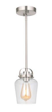 Trystan 1 Light 5.5" Mini Pendant in Brushed Polished Nickel