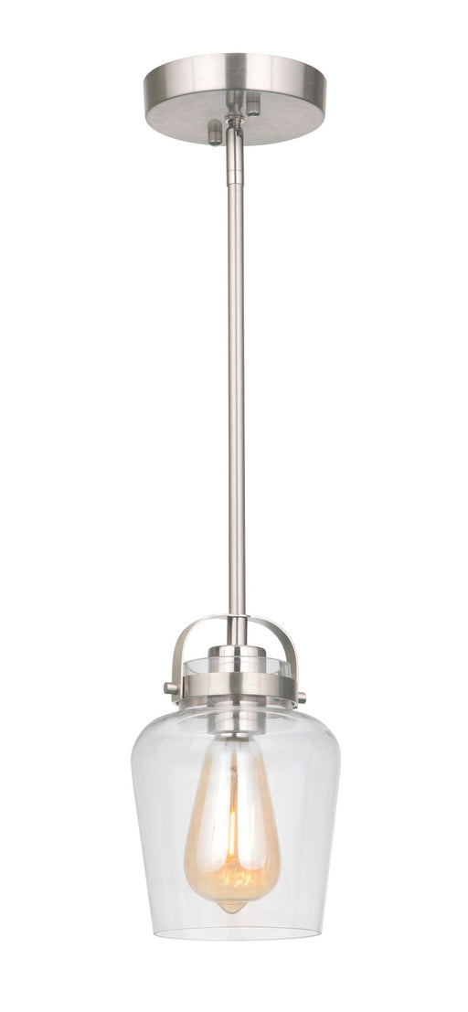 Trystan 1 Light 5.5" Mini Pendant in Brushed Polished Nickel