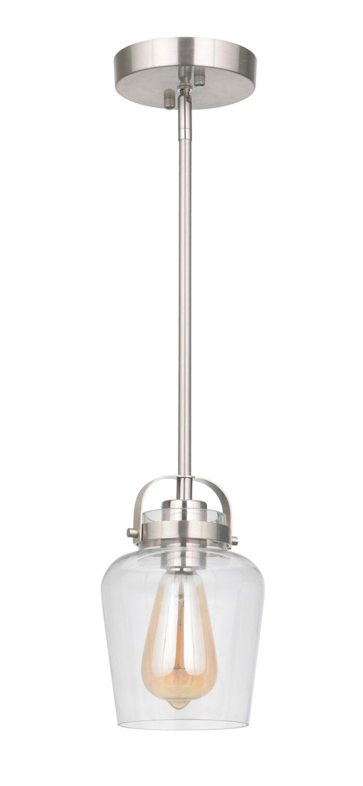 Trystan 1 Light 5.5" Mini Pendant in Brushed Polished Nickel