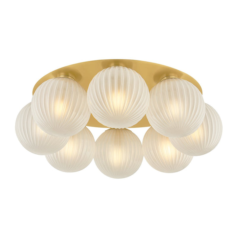 Vernazza 8-Light Flush Mount in Vintage Polished Brass