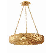 Broche 6 Light 24" Pendant in Antique Gold
