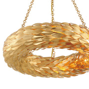 Broche 6 Light 24" Pendant in Antique Gold