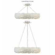 Broche 6 Light 24" Pendant in Matte White