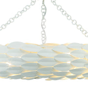 Broche 6 Light 24" Semi Flush Mount in Matte White