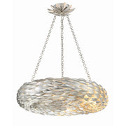 Broche 6 Light 24" Pendant in Antique Silver