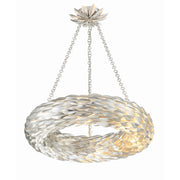 Broche 6 Light 24" Pendant in Antique Silver