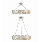 Broche 6 Light 24" Pendant in Antique Silver
