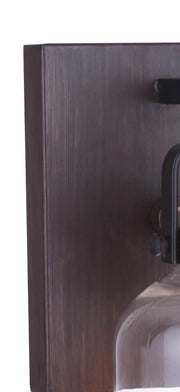 Foxwood 1 Light 6.88" Wall Sconce in Flat Black / Dark Teak