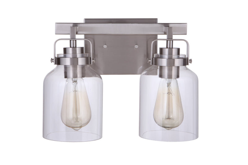 Foxwood 2 Light 12.88" Vanity in Brushed Polished Nickel