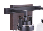 Foxwood 2 Light 12.88" Vanity in Flat Black / Dark Teak