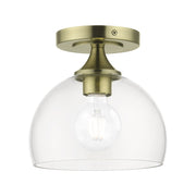 Glendon Semi-Flush Mount in Antique Brass