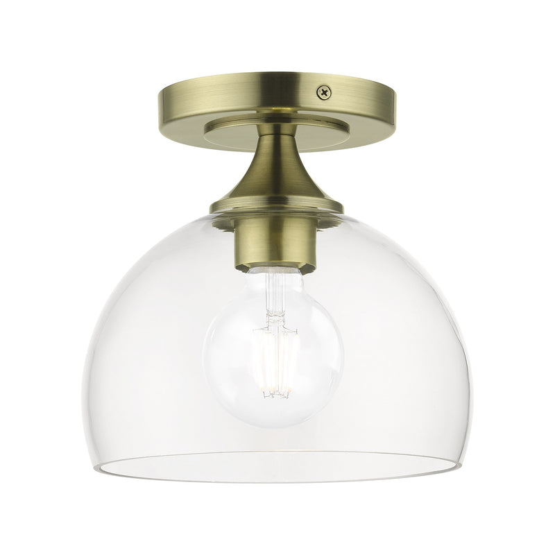 Glendon Semi-Flush Mount in Antique Brass