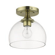 Glendon Semi-Flush Mount in Antique Brass