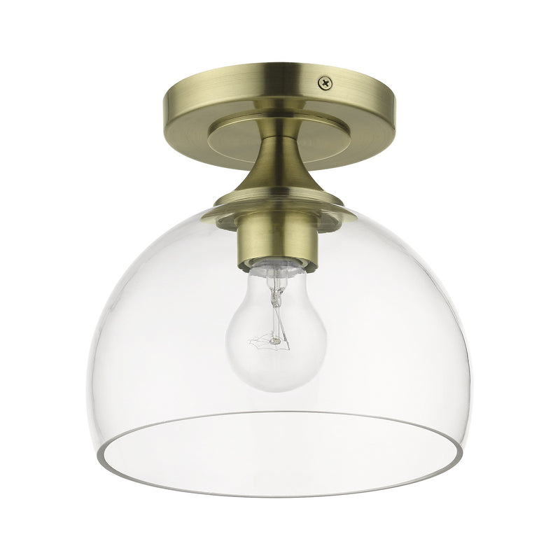 Glendon Semi-Flush Mount in Antique Brass