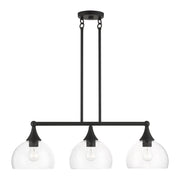 Glendon 3-Light Linear Chandelier in Black