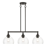Glendon 3-Light Linear Chandelier in Bronze