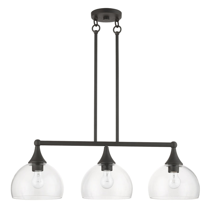 Glendon 3-Light Linear Chandelier in Bronze