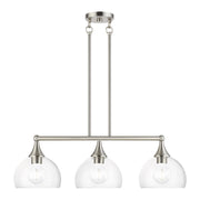 Glendon 3-Light Linear Chandelier in Brushed Nickel