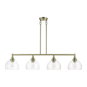 Glendon 4-Light Large Linear Chandelier in Antique Brass