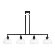 Glendon 4-Light Large Linear Chandelier in Black