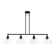 Glendon 4-Light Large Linear Chandelier in Black