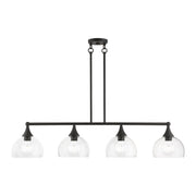 Glendon 4-Light Large Linear Chandelier in Bronze