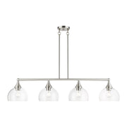 Glendon 4-Light Large Linear Chandelier in Brushed Nickel