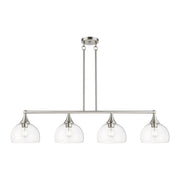 Glendon 4-Light Large Linear Chandelier in Brushed Nickel