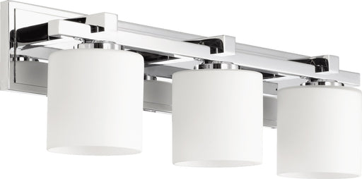 Kaplan 3 Light Seeded Glass Vanity in Chrome