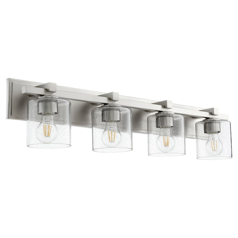 Kaplan 4 Light Cylinder Vanity in Satin Nickel