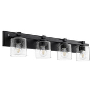 Kaplan 4 Light Cylinder Vanity in Textured Black