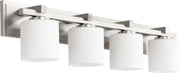 Kaplan 4 Light Cylinder Vanity in Satin Nickel