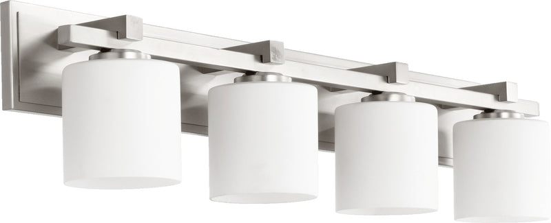 Kaplan 4 Light Cylinder Vanity in Satin Nickel
