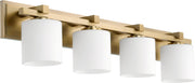 Kaplan 4 Light Cylinder Vanity in Aged Brass