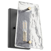 Tioga 1 Light Wall Sconce in Textured Black / Aged Brass