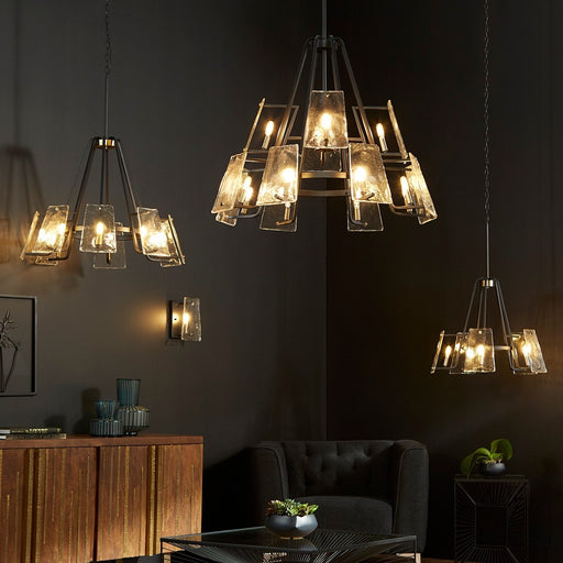 Tioga 1 Light Wall Sconce in Textured Black / Aged Brass