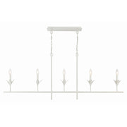Broche 5 Light 53.5" Linear Chandelier in Matte White