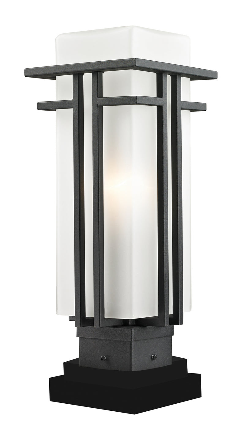 Abbey 1 Light Outdoor Pier Mount Light in Black (SQPM Mount - incl.)