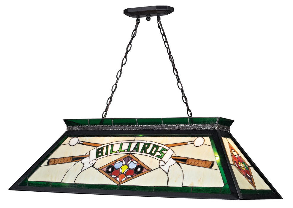 Tiffany Billiard 4 Light Billiard in Matte Black