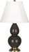 Small Double Gourd Accent Lamp with Ivory Stretched Fabric Shade - Lamps Expo