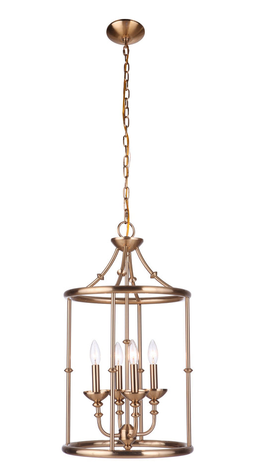Marlowe 4 Light 15" Foyer in Satin Brass