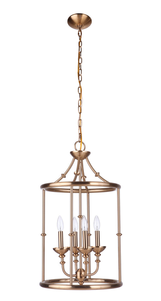 Marlowe 4 Light 15" Foyer in Satin Brass