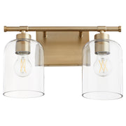 Tribute 2 Light Vanity in Aged Brass